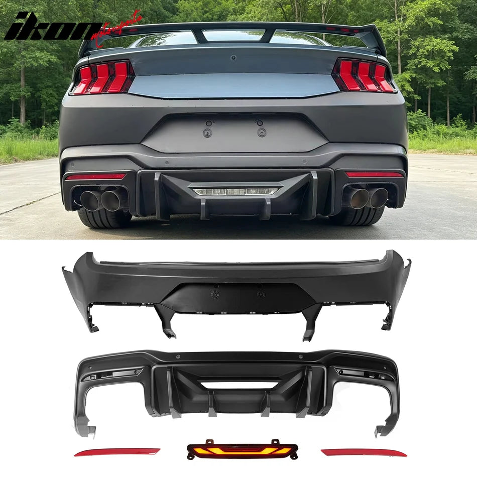 GT-V Style Rear Bumper Cover w/ Rock Diffuser
