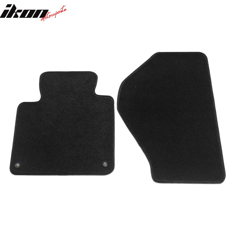 2-Piece Black Carpet Floor Mat Set