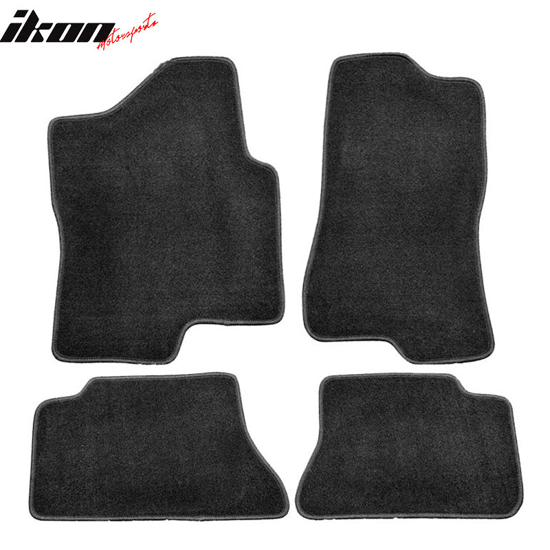 Black Nylon Floor Mat Set