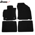 4-Piece Black Carpet Floor Mat Set