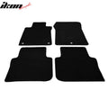 Black Carpeted Floor Mat Set