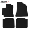 4-Piece Black Nylon Floor Mat Set