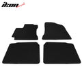 4-Piece Black Nylon Floor Mat Set
