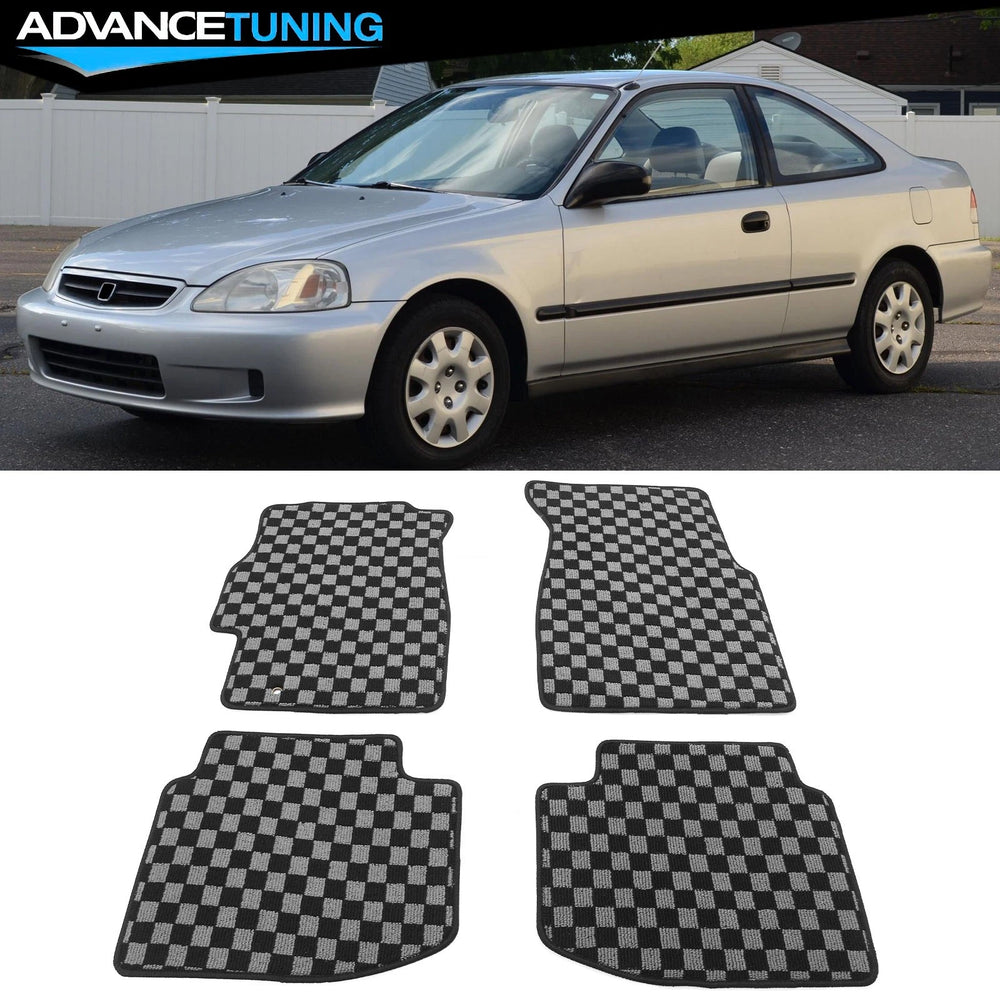 Plaid Floor Mat Set
