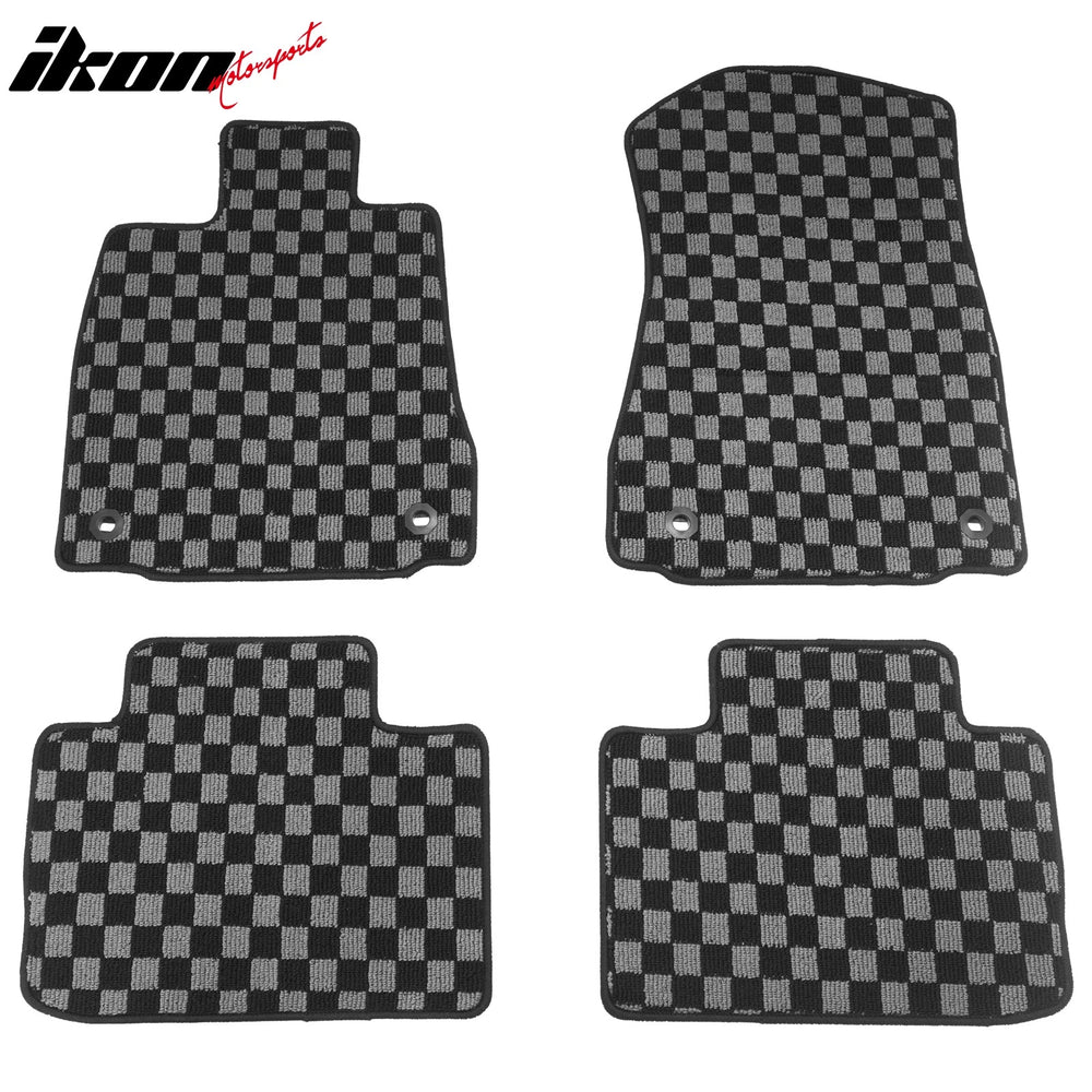 Plaid Floor Mats Set