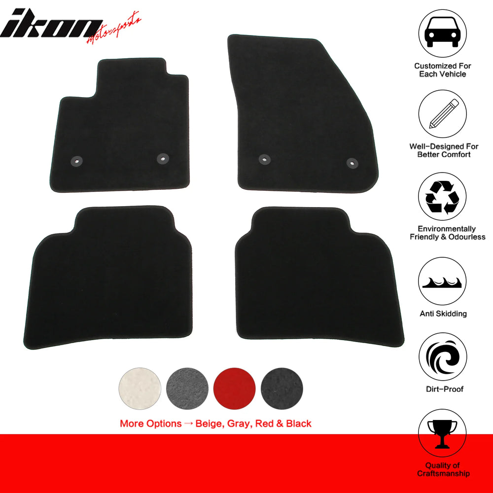Black Nylon Front and Rear Floor Mat Set