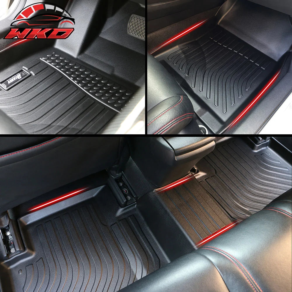 3D Molded Floor Mats, Black 3-Piece