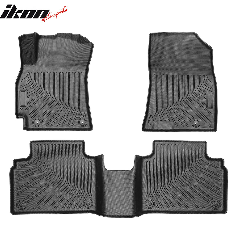3D Molded TPE Floor Mats, Black 3-Piece Set