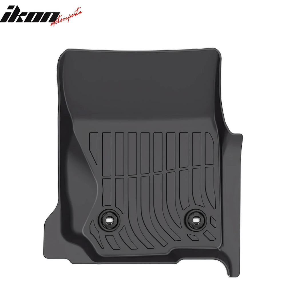 3D Molded Floor Mats Set Black TPE