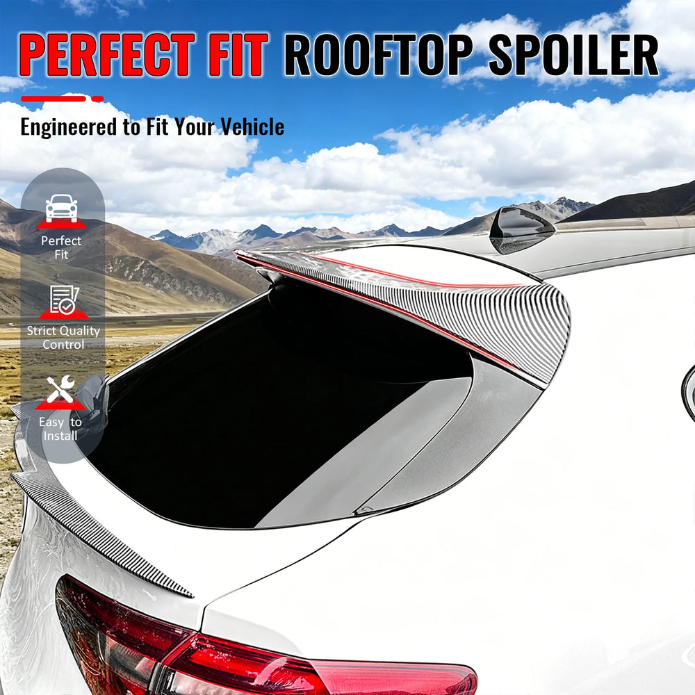 ABS Carbon Fiber Print Roof Spoiler