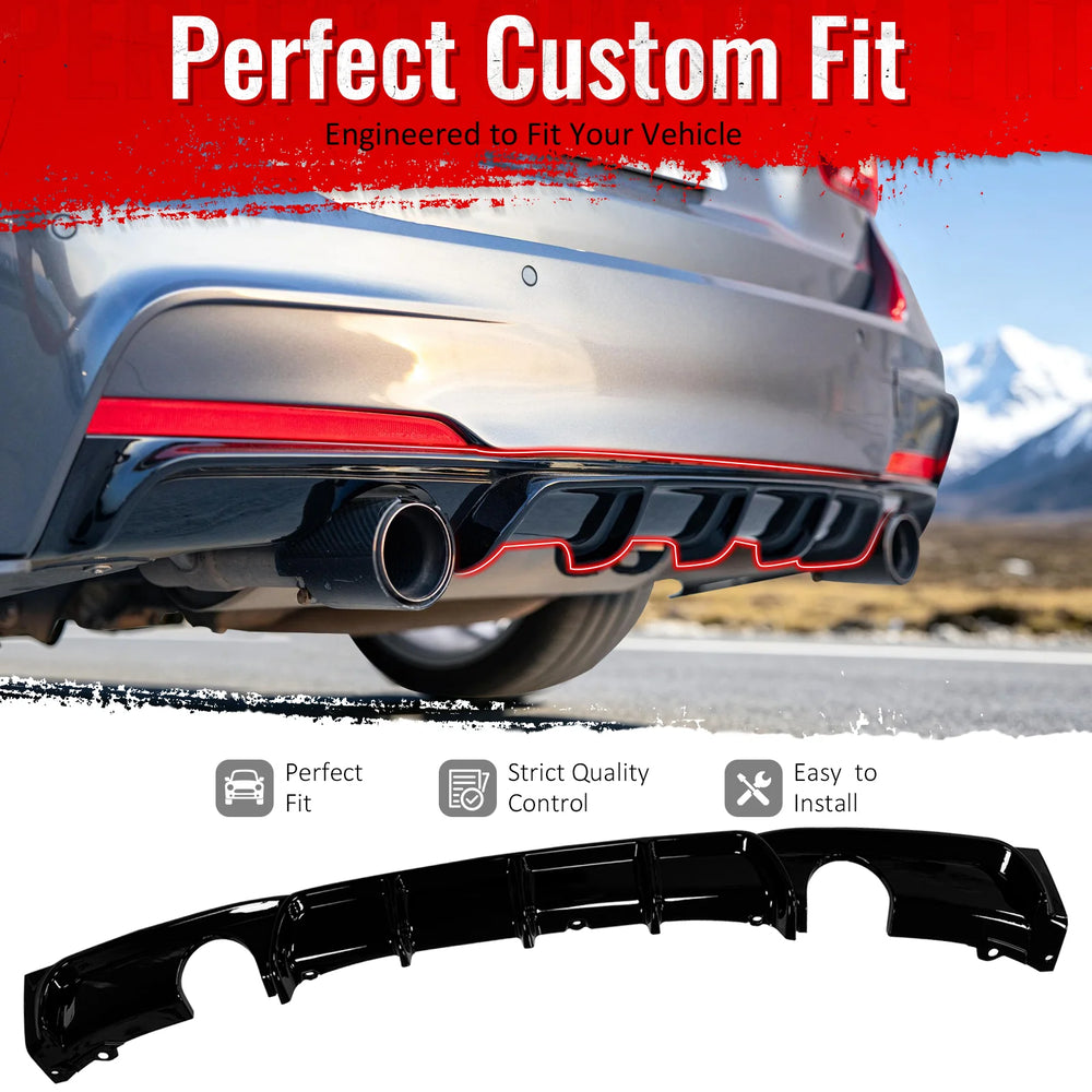 MP Style Rear Bumper Diffuser Lip