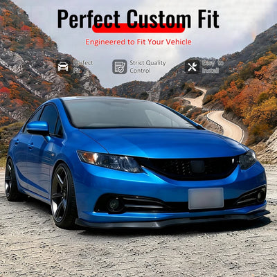 GT Style 3-Piece Front Bumper Lip Spoiler