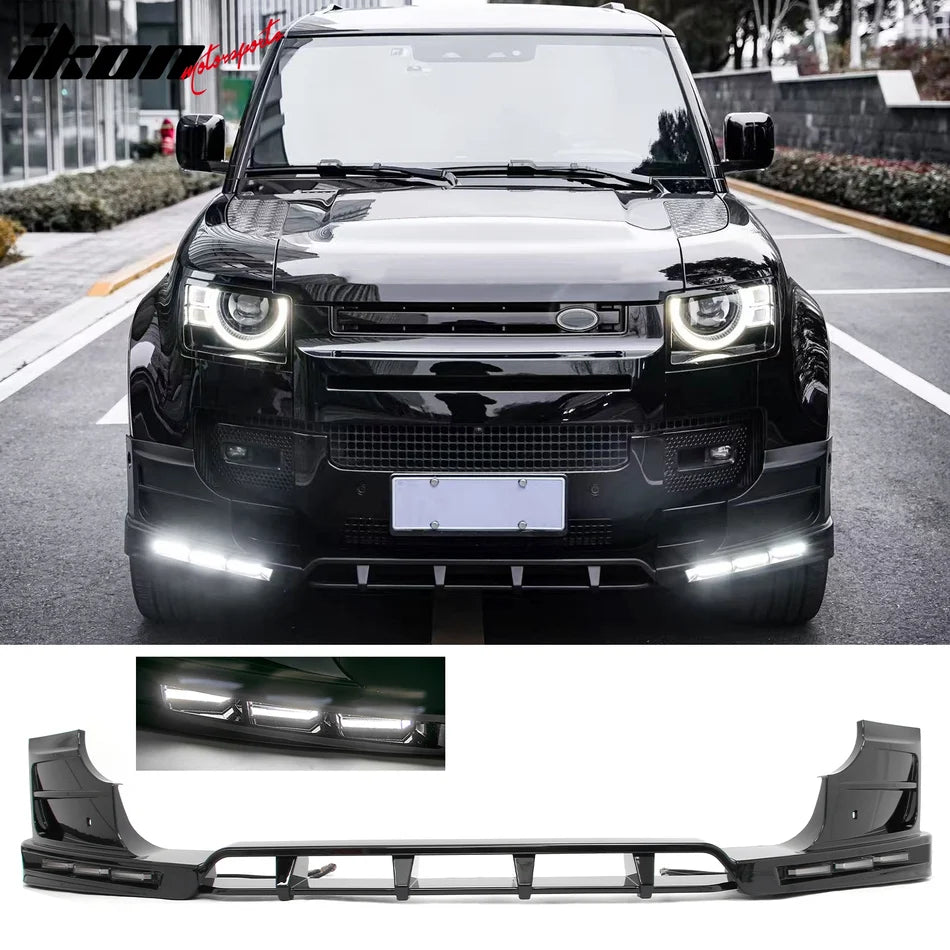 IKON V2 Style Front Bumper Lip with LED DRLs