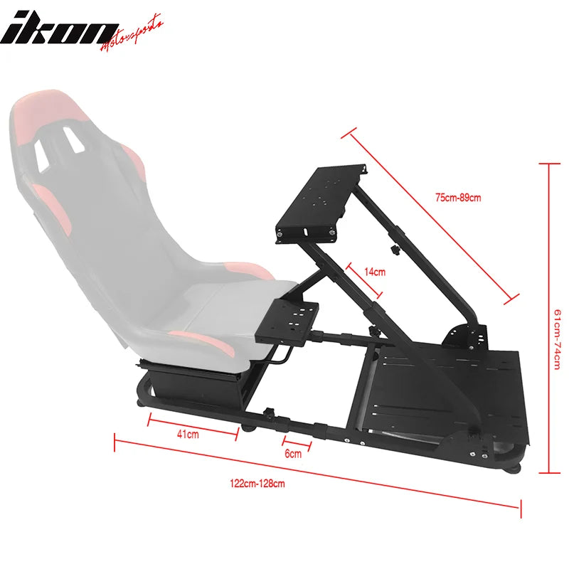 Racing Seat Stand with Pedal and Steering Wheel Mount