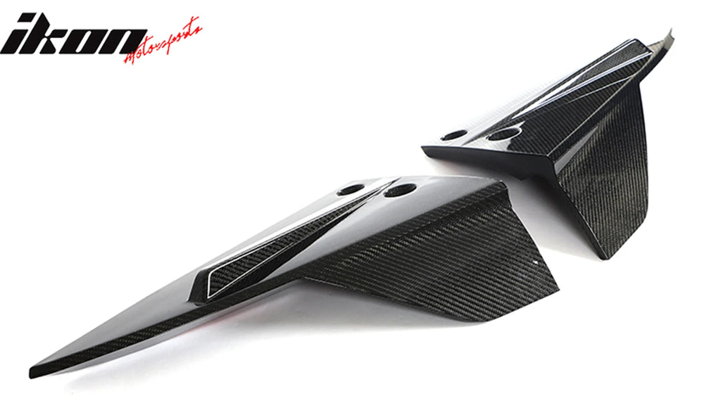 V Style Carbon Fiber Rear Bumper Aprons