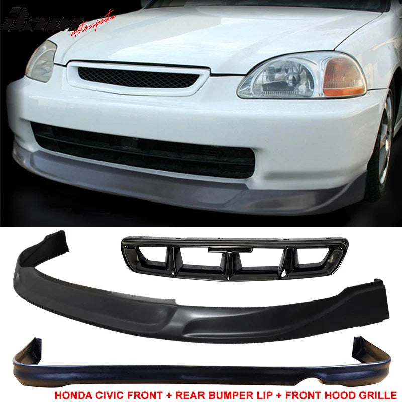 Front and Rear Bumper Lip with Front Grille