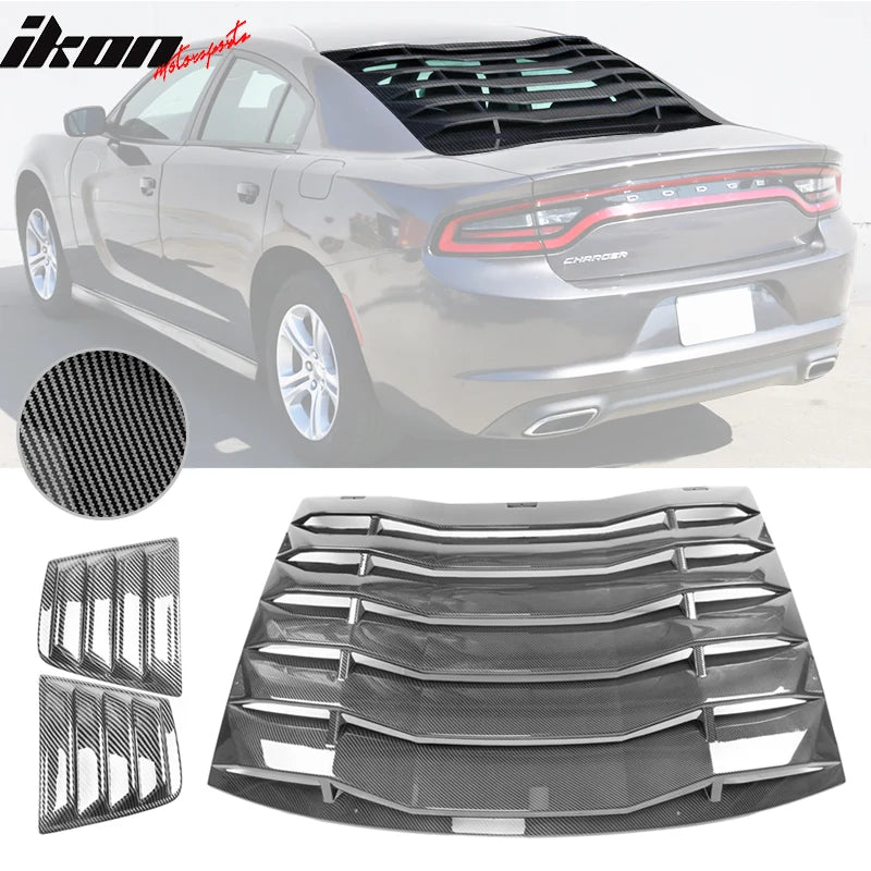 V2 Style Rear Window Louver with Side Scoops