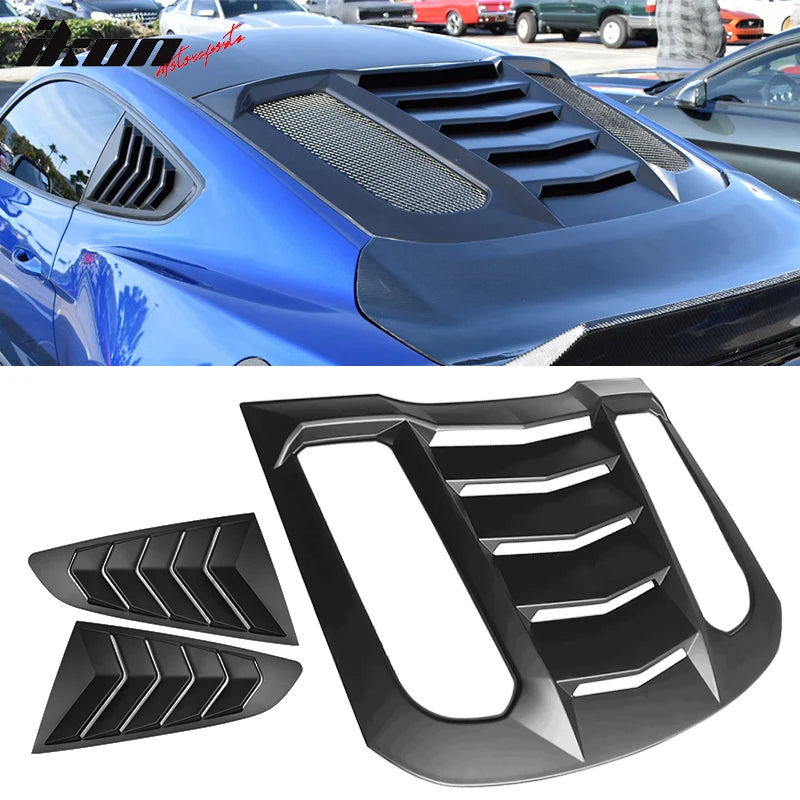 V2 Style Rear and Side Window Louver Set