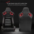 PU Carbon Racing Seat with 5-Point Cam-Lock Belt