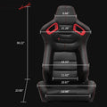 PU Carbon Racing Seat with 5-Point Cam-Lock Belt