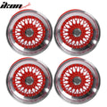 17x10 Deep Dish Mesh Wheel Red Face Red Machine Lip