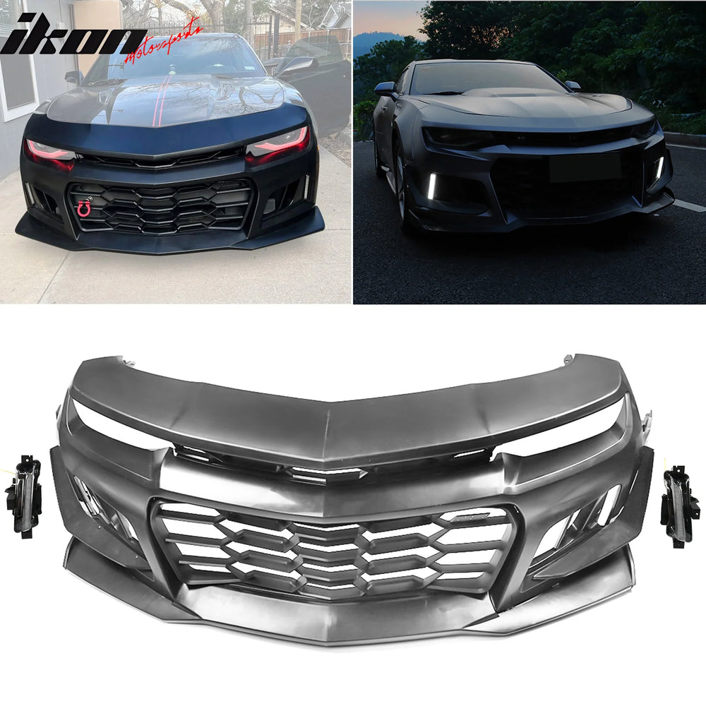 1LE Style Front Bumper Cover w/ Yellow Fog Lights