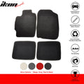 4-Piece Black Nylon Floor Mat Set