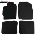 4-Piece Black Nylon Floor Mat Set