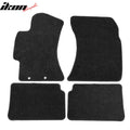 4-Piece Black Carpet Floor Mat Set