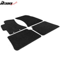 4-Piece Black Carpet Floor Mat Set