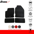 4-Piece Black Nylon Floor Mat Set