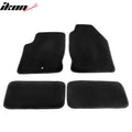 4-Piece Black Nylon Floor Mat Set