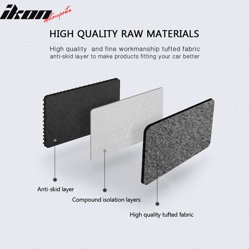 4-Piece Gray Floor Mat Set