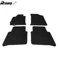Black Nylon Carpeted Floor Mat Set