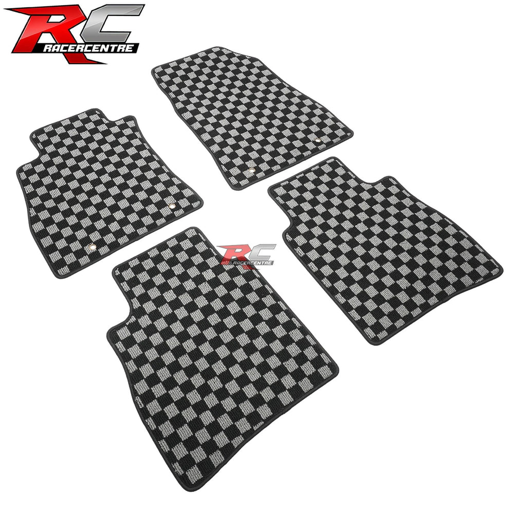 Plaid Floor Mat Set