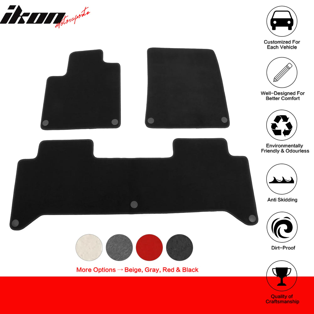 3-Piece Nylon Floor Mat Set
