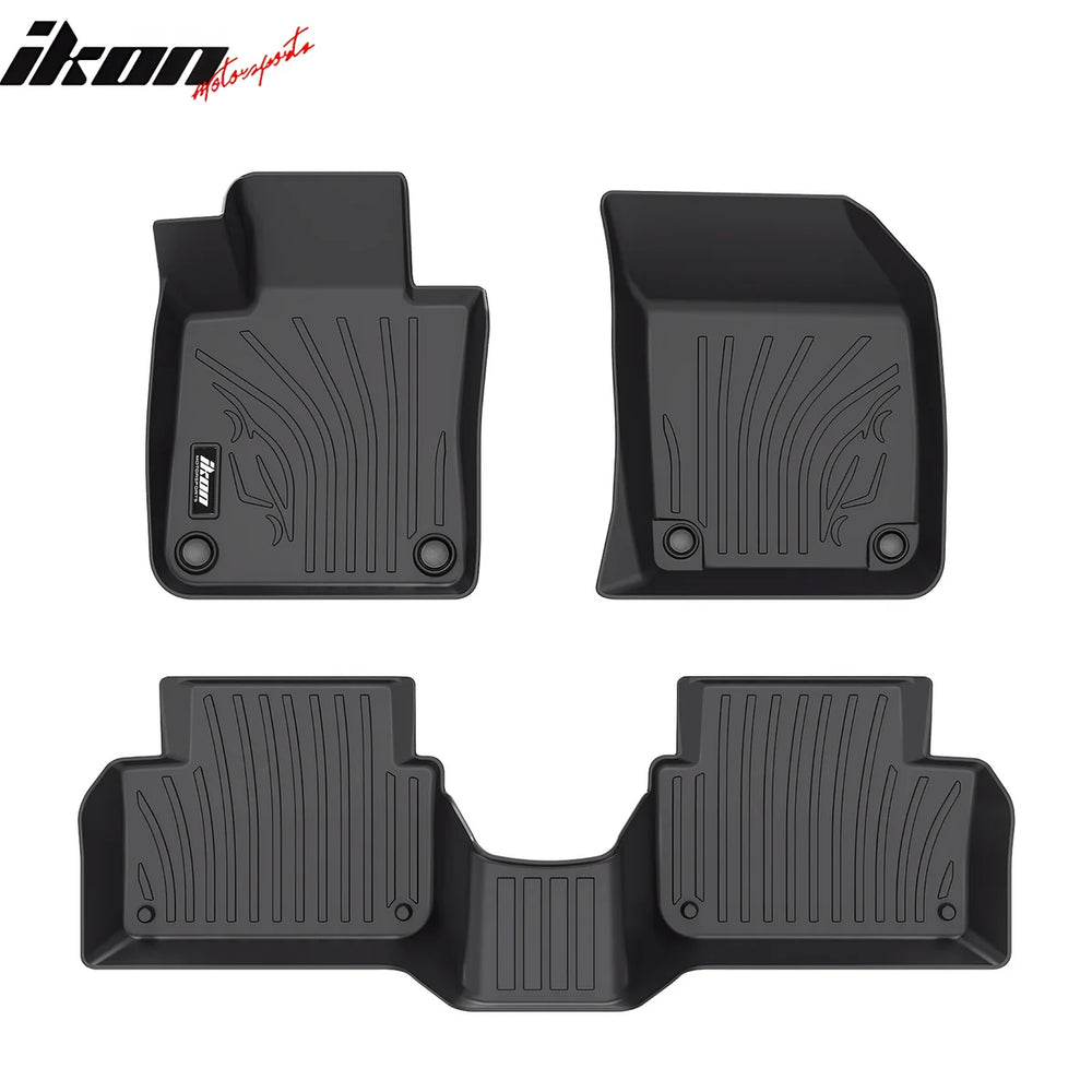 3D Molded Floor Mats Set Black TPE