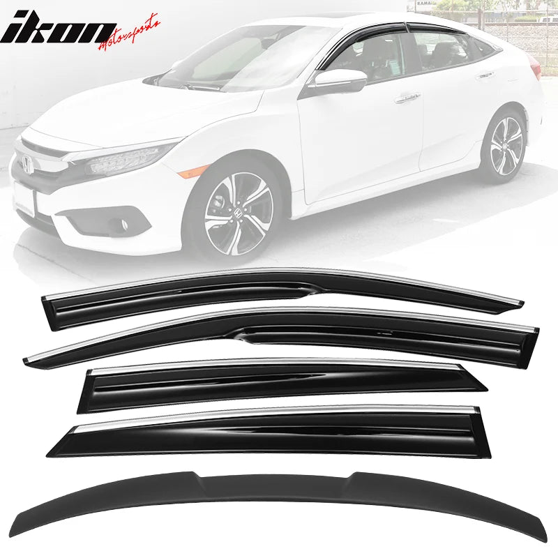 Roof Spoiler and Window Visor Combo