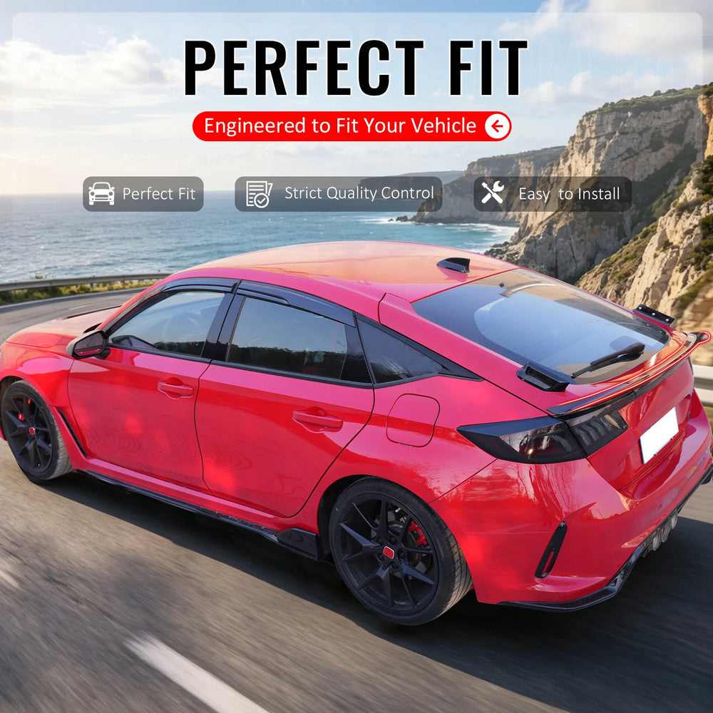 V Style Rear Trunk Spoiler