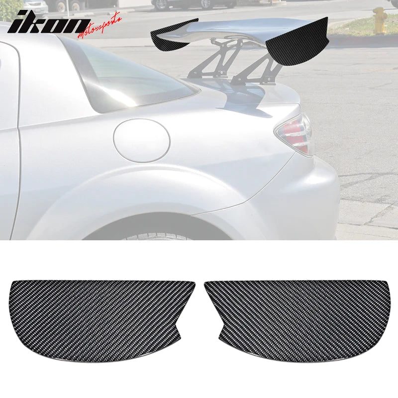 V3 Style Carbon Fiber Rear Spoiler Wing Side Plate