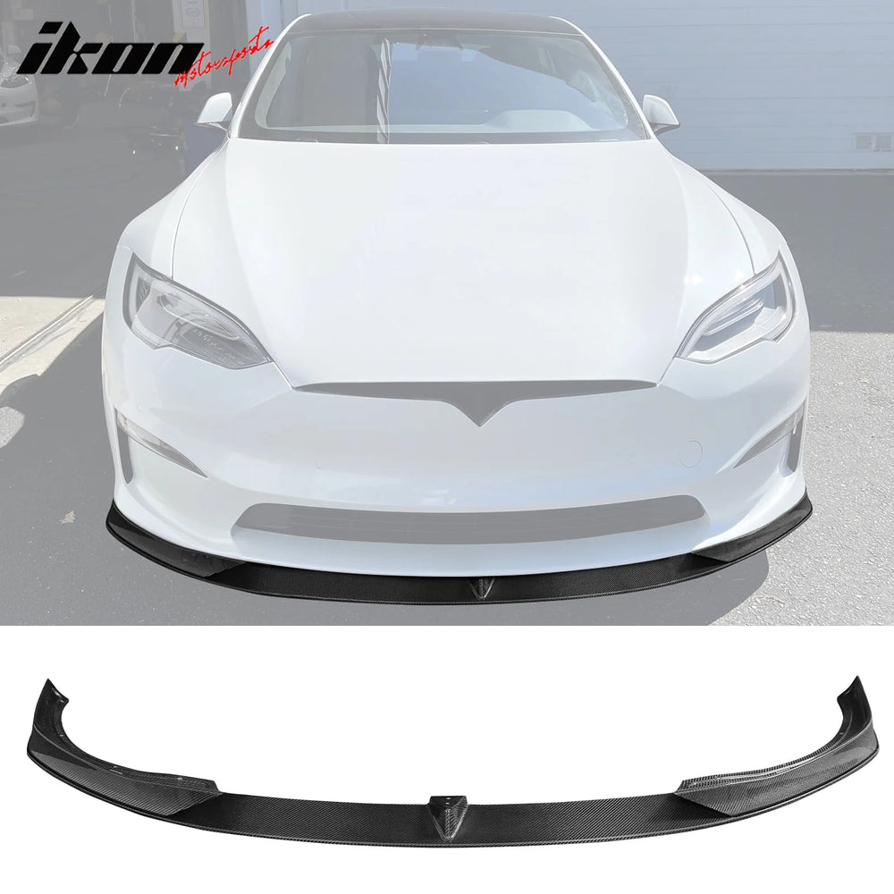V Style Carbon Fiber Front Bumper Lip