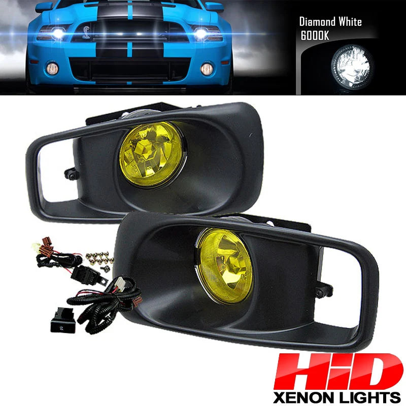 Yellow Lens 6000K HID Fog Light Kit