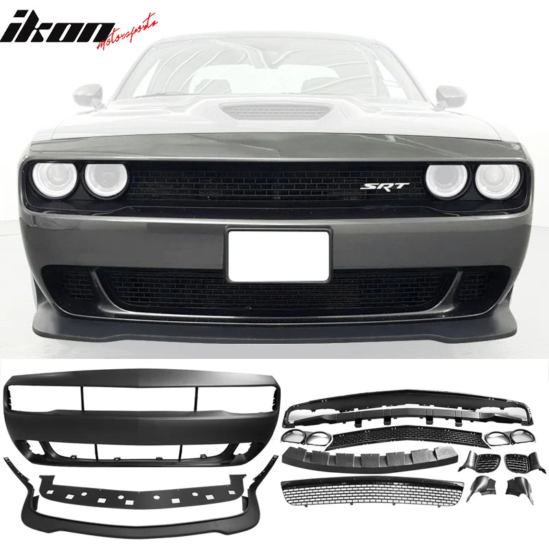 Hellcat Style Front Bumper Cover with Lip