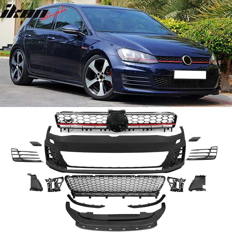 GTI Style Front Bumper Cover and Grille Set