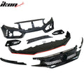 Type R Style Front Bumper with Grille, Lip, and DRL Covers