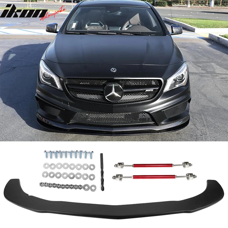 Matte Black Polypropylene Front Bumper Lip