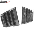 IKON Style/V1 Style Carbon Fiber Hydro-Dip Rear and Side Window Louver Set