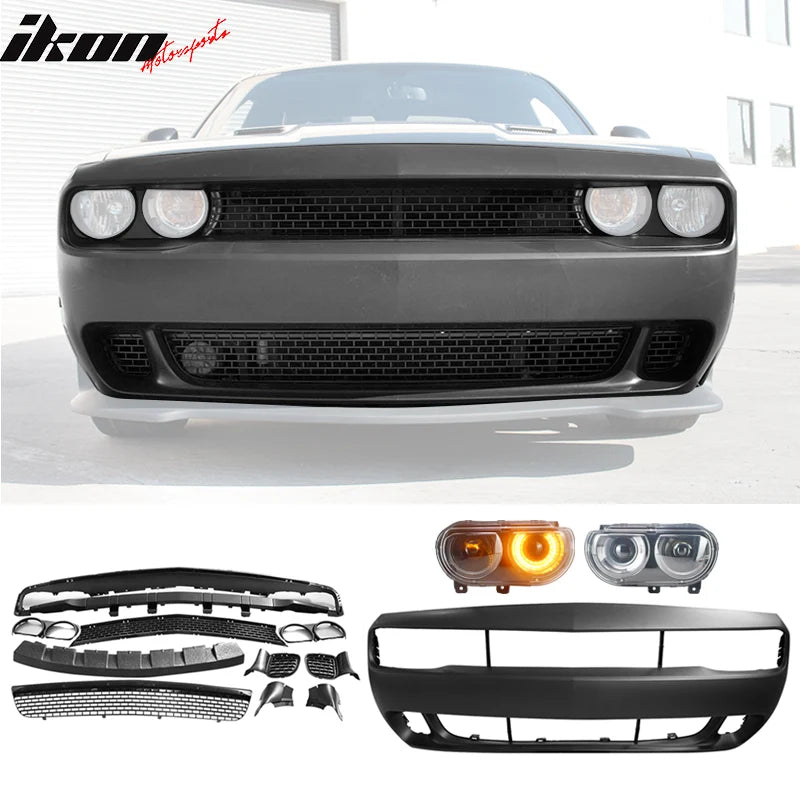Front Bumper Cover with Headlights