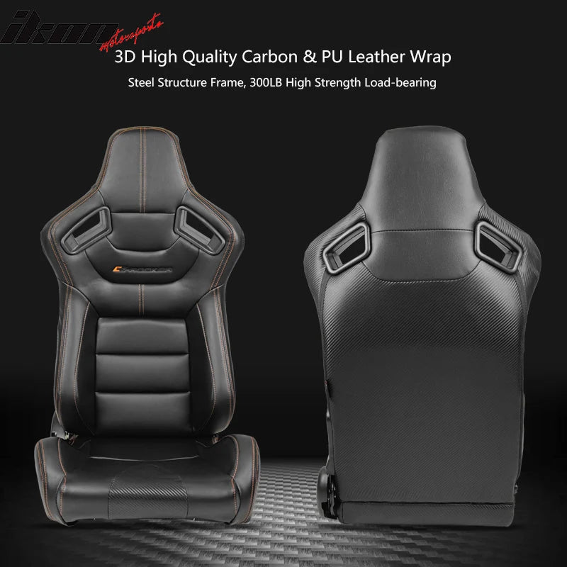 Universal Racing Seat with Dual Slider Belt System