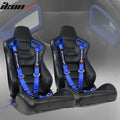 PU Leather Seat Cover w/ Blue Bezel